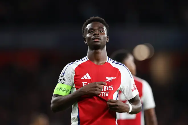 Bukayo Saka, out for Arsenal game vs Chelsea tonight due to injury 